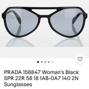 Prada 158847 Black Like New Sunglasses.
